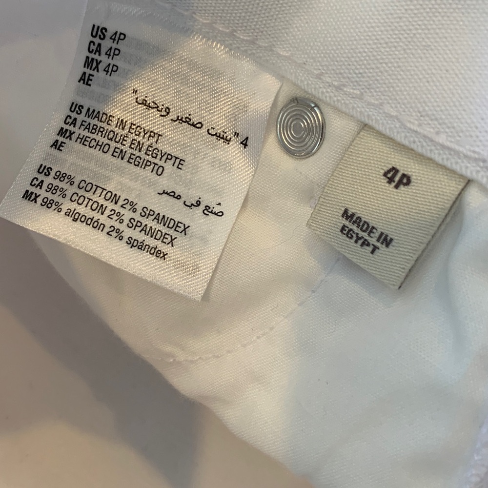 NEW Style & Co. Women's Size 4P 4 Petite White Stretch Cuffed Curvy Capri Pants - Picture 3 of 8